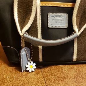 Coach Hampton Weekend Mini Black Blue Tote 1893/ Mini Hampton Weekend